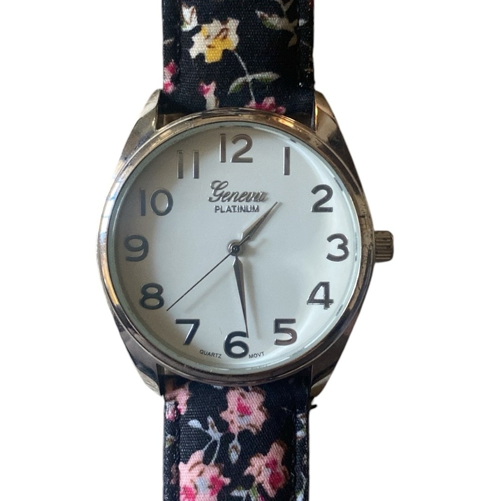 Geneva Platinum Women’s Floral Watch